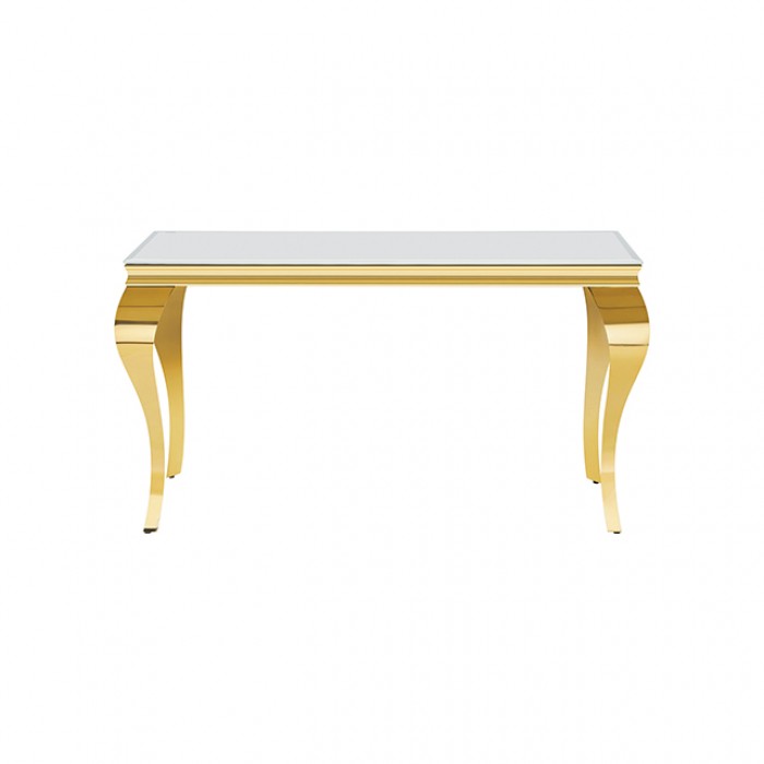 Wetzikon Gold/White Sofa Table by Furniture of America at Eve Furniture