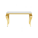 Wetzikon Gold/White Sofa Table by Furniture of America at Eve Furniture