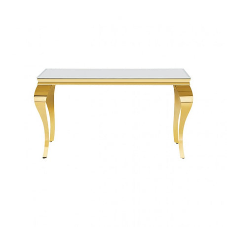 Wetzikon Gold/White Sofa Table by Furniture of America at Eve Furniture