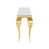 Wetzikon Gold/White Sofa Table by Furniture of America at Eve Furniture