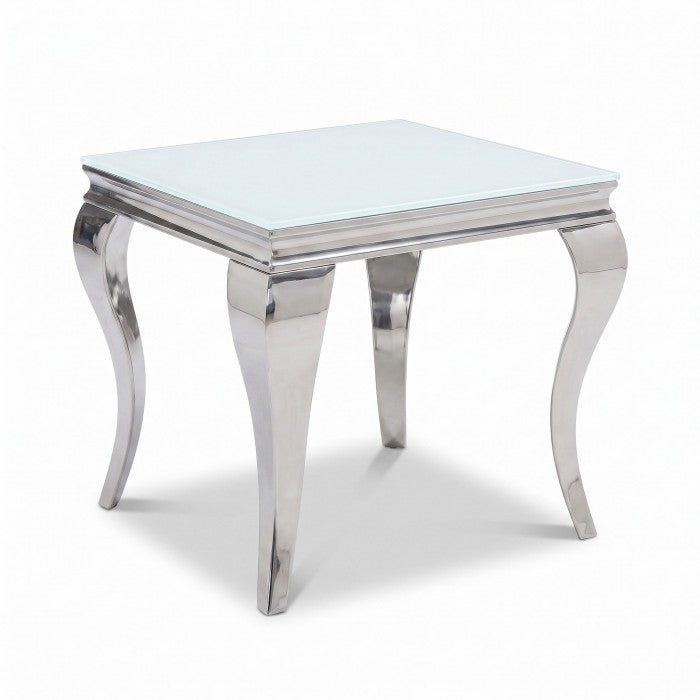 Wetzikon White/Silver End Table by Furniture of America at Eve Furniture