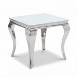 Wetzikon White/Silver End Table by Furniture of America at Eve Furniture