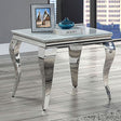 Wetzikon White/Silver End Table by Furniture of America at Eve Furniture