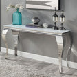 Wetzikon White/Silver Sofa Table by Furniture of America at Eve Furniture