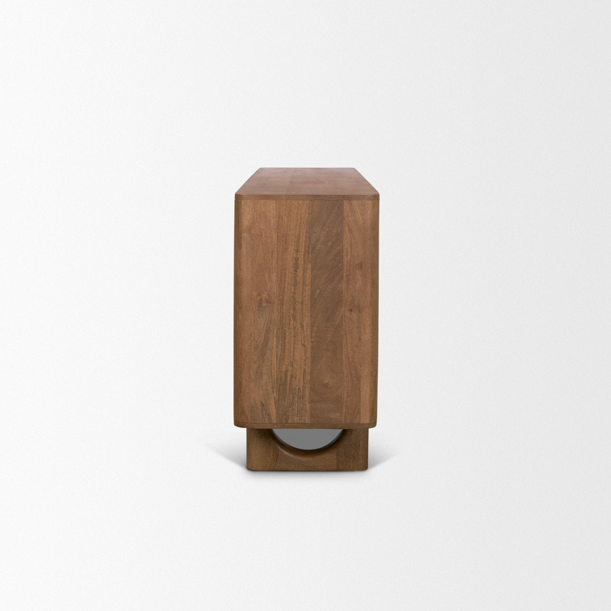 Wexlan Solid Wood w/ Leather Weave 4 Door Closed Sideboard by Mercana at Eve Furniture