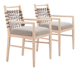 Wezly Gray Dining Chair (Set of 2) by Zuomod at Eve Furniture