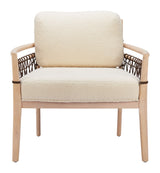Wezly Ivory Accent Chair by Zuomod at Eve Furniture
