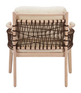 Wezly Ivory Accent Chair by Zuomod at Eve Furniture