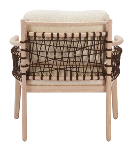 Wezly Ivory Accent Chair by Zuomod at Eve Furniture