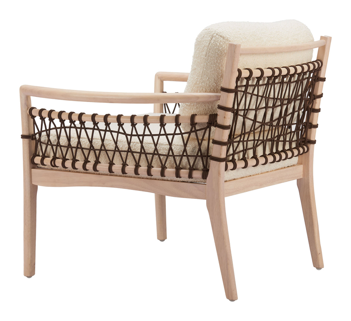 Wezly Ivory Accent Chair by Zuomod at Eve Furniture