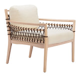 Wezly Ivory Accent Chair by Zuomod at Eve Furniture