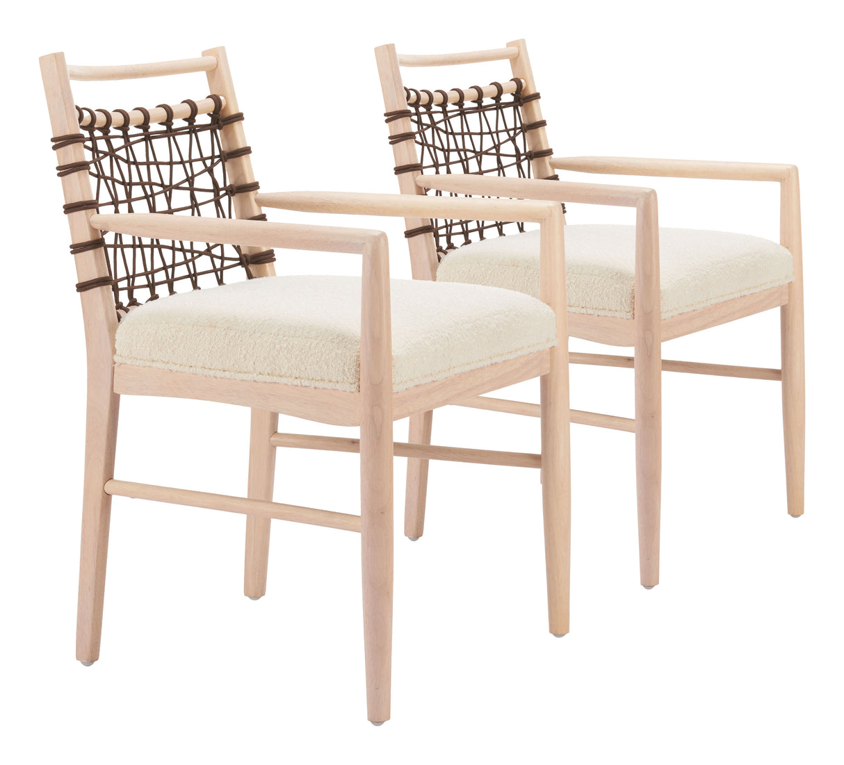 Wezly Ivory Dining Chair (Set of 2) by Zuomod at Eve Furniture