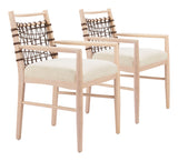 Wezly Ivory Dining Chair (Set of 2) by Zuomod at Eve Furniture