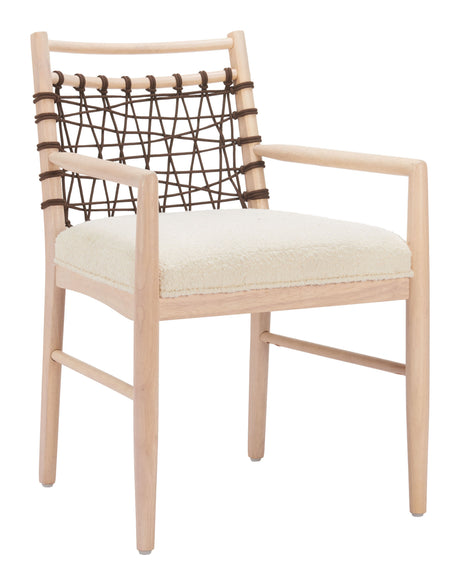 Wezly Ivory Dining Chair (Set of 2) by Zuomod at Eve Furniture