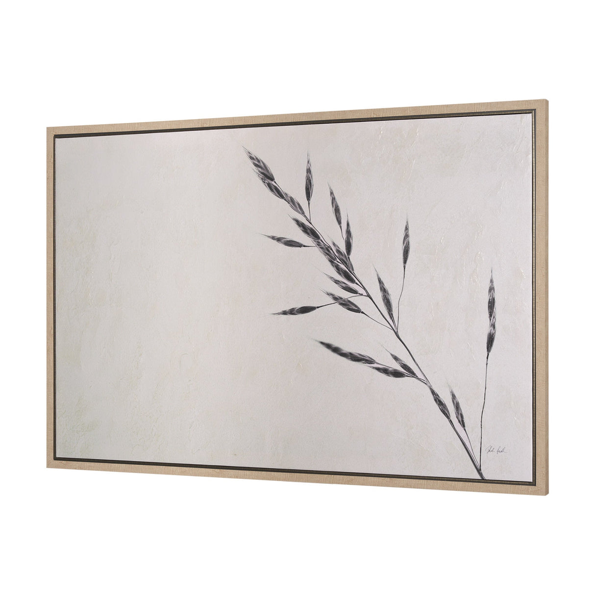 Wheat Grass III by Mercana Studio a Hand Embellished Textured Framed Canvas by Mercana at Eve Furniture