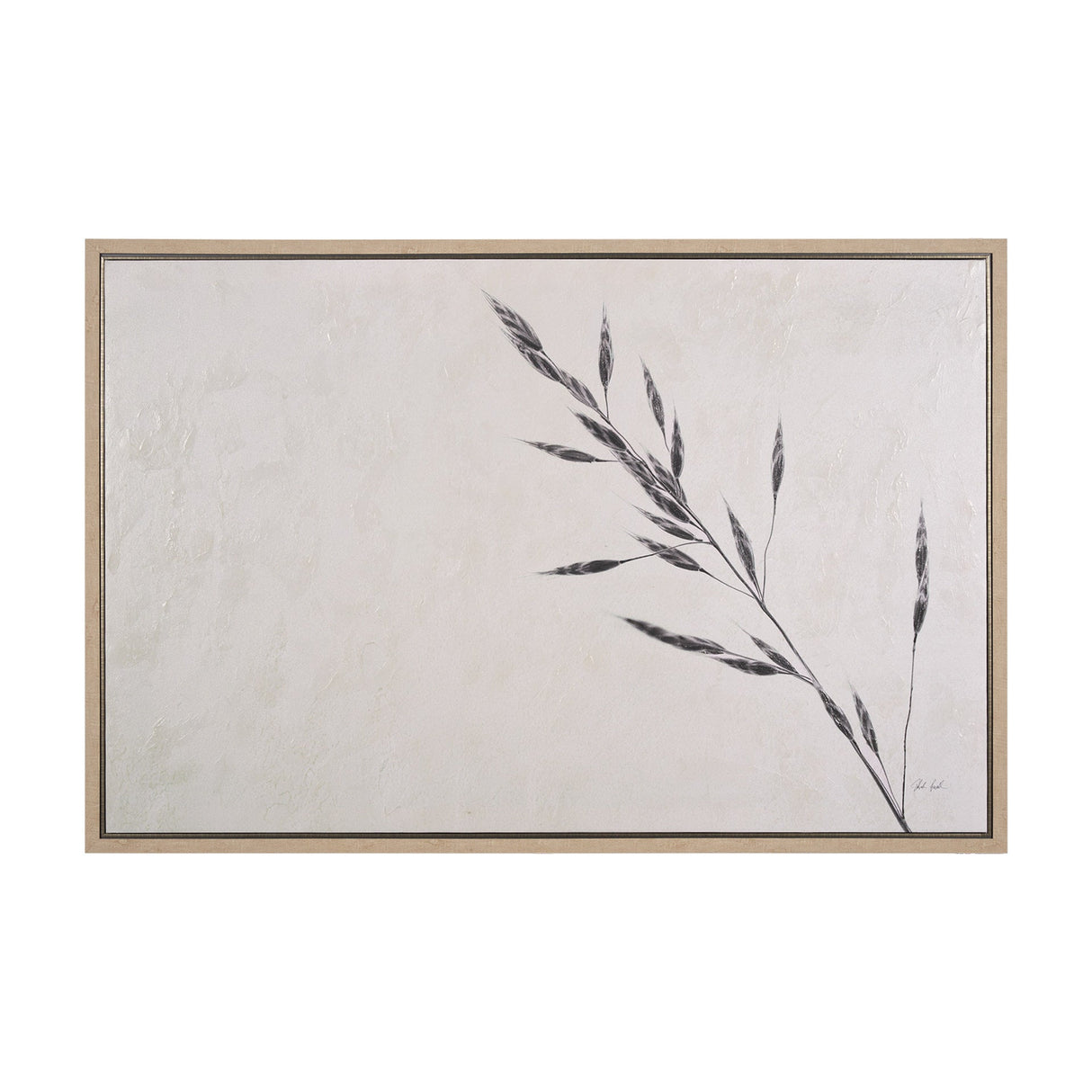Wheat Grass III by Mercana Studio a Hand Embellished Textured Framed Canvas by Mercana at Eve Furniture