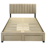 Wheatland Light Brown 4-drawer Upholstered Queen Storage Bed by Coaster at Eve Furniture