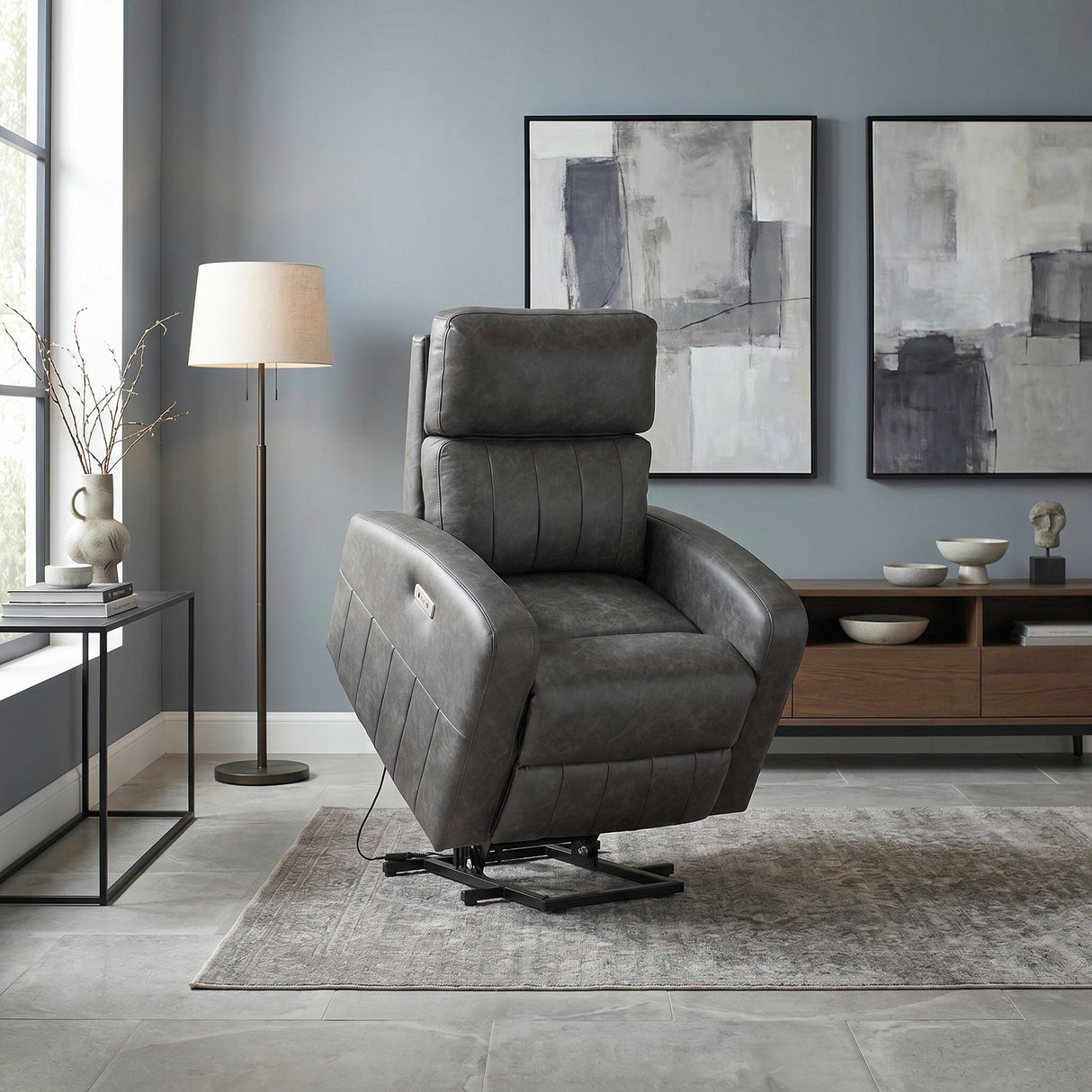 Wheaton Gray Power Lift Chair