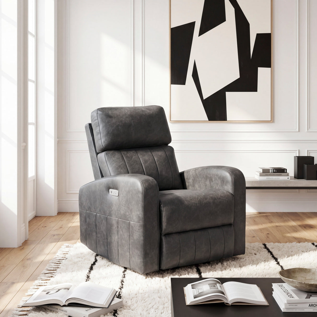 Wheaton Gray Power Lift Chair