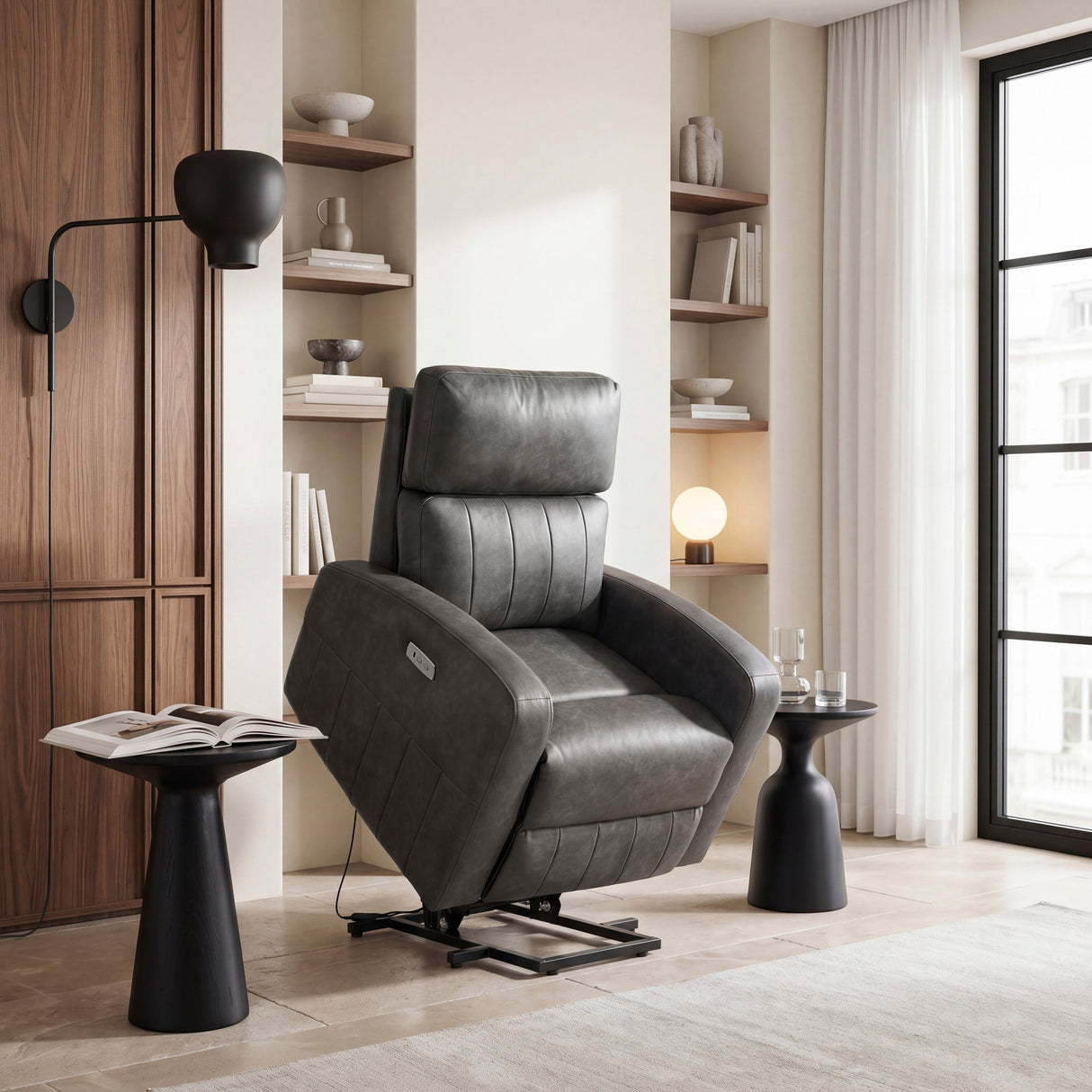 Wheaton Gray Power Lift Chair