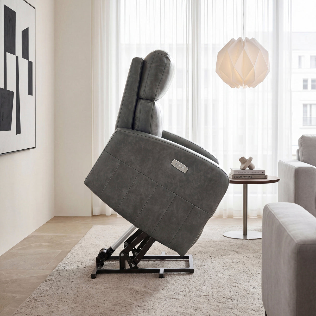 Wheaton Gray Power Lift Chair