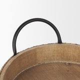 Wheaton Light Brown Wood w/ Natural Jute Serving Trays by Mercana at Eve Furniture