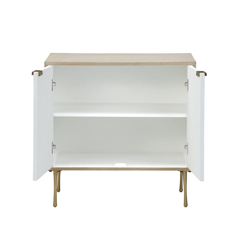 Whimsy Tan/White Two-Door Cabinet by Crestview at Eve Furniture