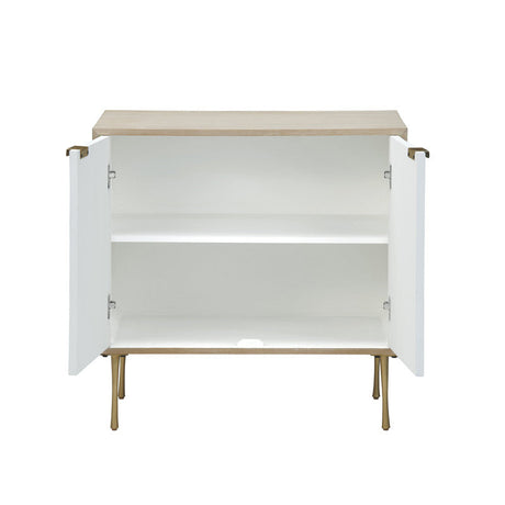 Whimsy Tan/White Two-Door Cabinet by Crestview at Eve Furniture