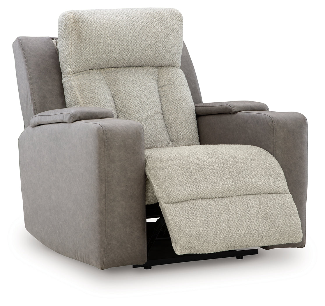 WhipLash Sisal Power Recliner by Ashley at Eve Furniture