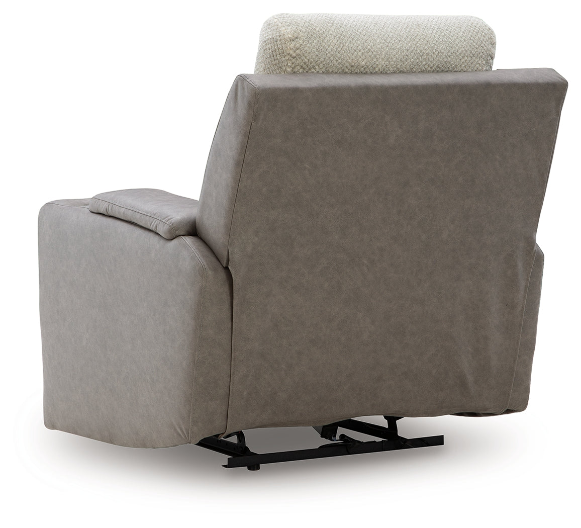 WhipLash Sisal Power Recliner by Ashley at Eve Furniture