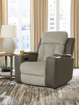 WhipLash Sisal Power Recliner by Ashley at Eve Furniture