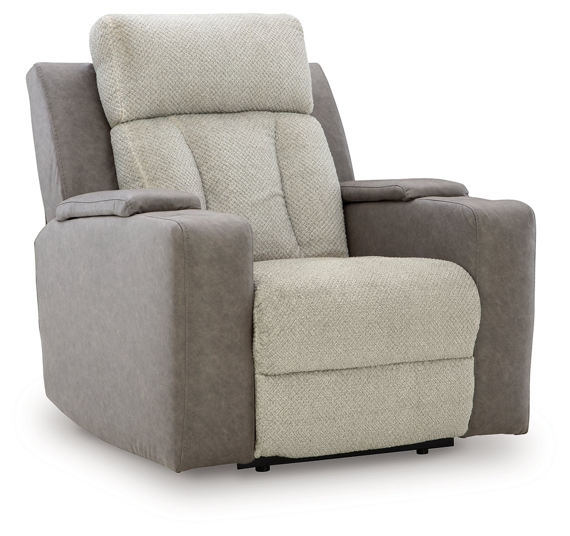 WhipLash Sisal Power Recliner by Ashley at Eve Furniture