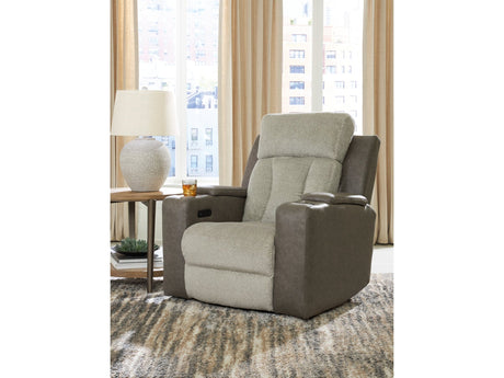 WhipLash Sisal Power Recliner by Ashley at Eve Furniture