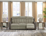WhipLash Sisal Power Reclining Sofa and Loveseat by Ashley at Eve Furniture