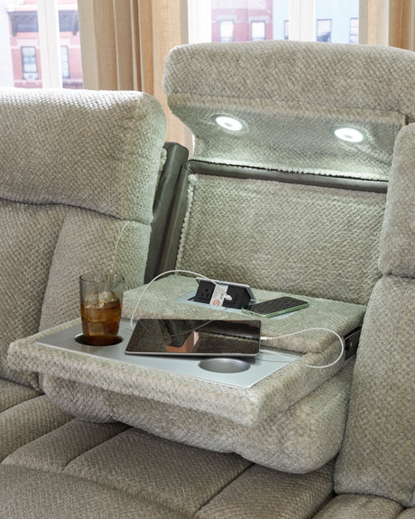 WhipLash Sisal Power Reclining Sofa and Loveseat by Ashley at Eve Furniture