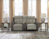 WhipLash Sisal Power Reclining Sofa and Loveseat by Ashley at Eve Furniture