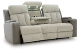 WhipLash Sisal Power Reclining Sofa and Loveseat by Ashley at Eve Furniture