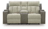 WhipLash Sisal Power Reclining Sofa and Loveseat by Ashley at Eve Furniture