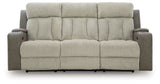 WhipLash Sisal Power Reclining Sofa by Ashley at Eve Furniture