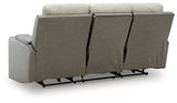 WhipLash Sisal Power Reclining Sofa by Ashley at Eve Furniture