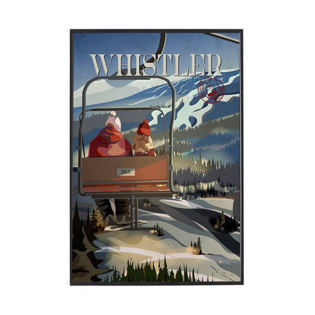 Whistler Go Canada (SM) by Mercana Studio a Hand Embellished Decograph Framed Art Print by Mercana at Eve Furniture