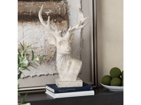 Whitby White Hart Sculpture by Crestview at Eve Furniture