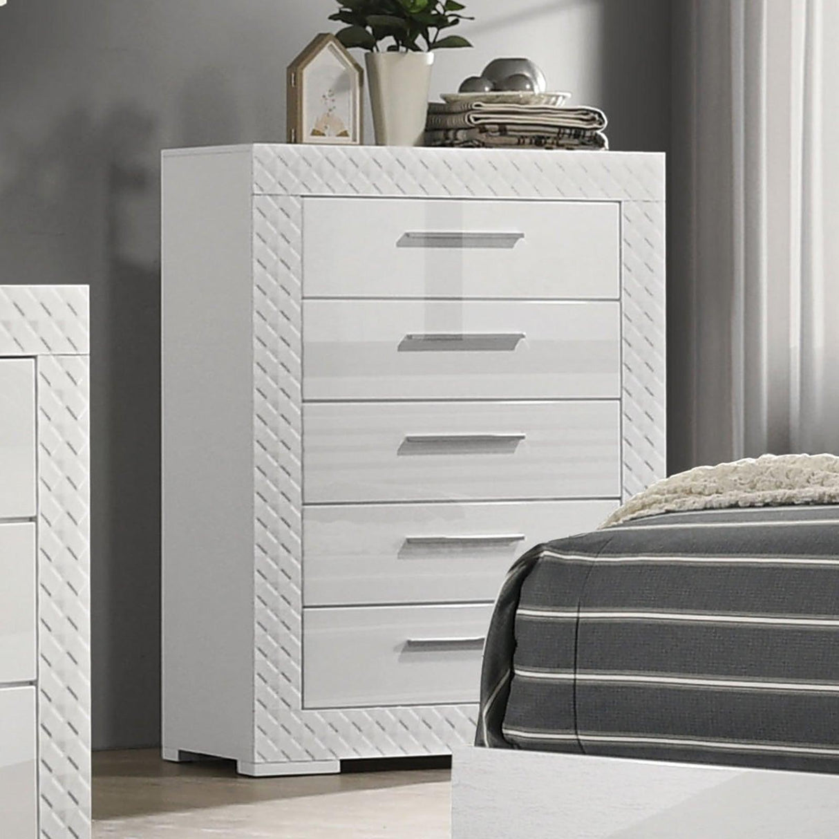 Whitby White Chest by Furniture of America at Eve Furniture