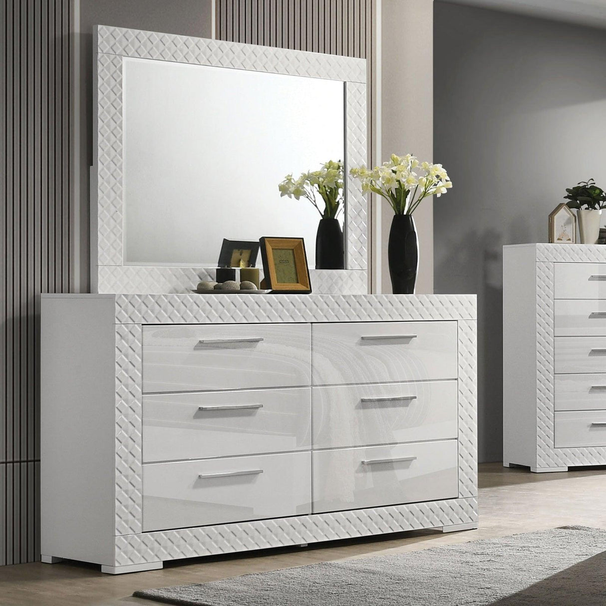 Whitby White Dresser by Furniture of America at Eve Furniture