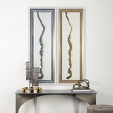 White and Gold river by Studio M a Framed Art Print Matted under Glass by Mercana at Eve Furniture