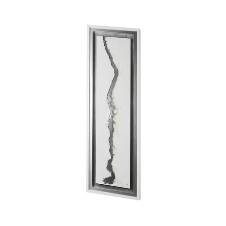 White and Silver River by Studio M a Framed Art Print Matted under Glass by Mercana at Eve Furniture