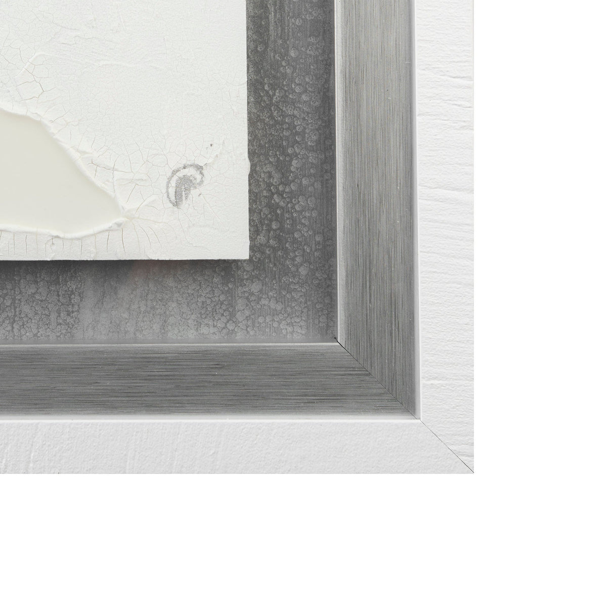 White and Silver River by Studio M a Framed Art Print Matted under Glass by Mercana at Eve Furniture