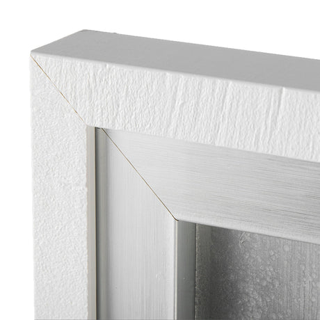 White and Silver River by Studio M a Framed Art Print Matted under Glass by Mercana at Eve Furniture