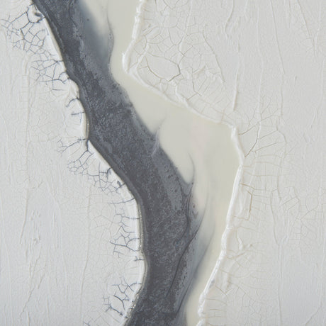 White and Silver River by Studio M a Framed Art Print Matted under Glass by Mercana at Eve Furniture