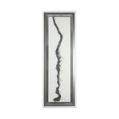 White and Silver River by Studio M a Framed Art Print Matted under Glass by Mercana at Eve Furniture